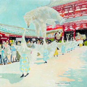 池平さんの原画「現代借景 浅草寺 1」