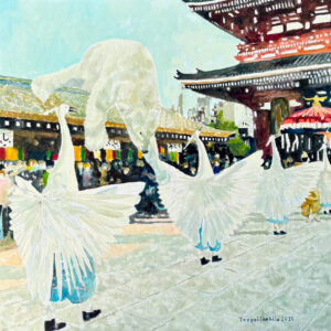 池平さんの原画「現代借景 浅草寺 2」